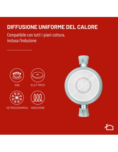 LAGOSTINA 010288031220 CASSERUOLA  FONDA 2 MANIGLIE 20CM ANT. SALVIA