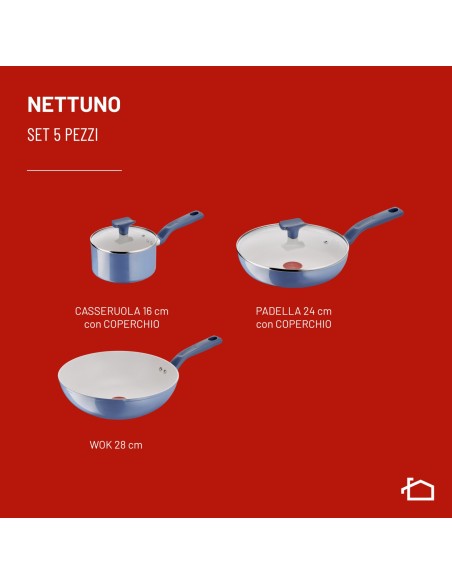 LAGOSTINA 010288600005 SET 5PZ PAD 24/WOK28/CASSERUOLA ML16/COP.16-24
