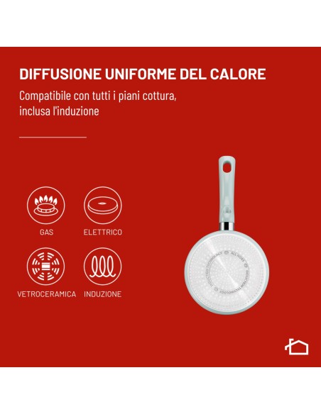 LAGOSTINA 010288031316 CASSERUOLA  FONDA MANICO LUNGO 16CM ANT. SALVIA