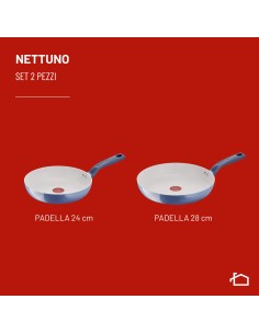 LAGOSTINA 010288600002 BIS 2PADELLE 24/28CM ANTIADERENTE NETTUNO 2