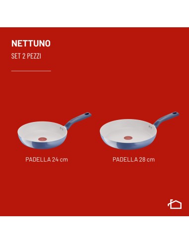 LAGOSTINA 010288600002 BIS 2PADELLE 24/28CM ANTIADERENTE NETTUNO