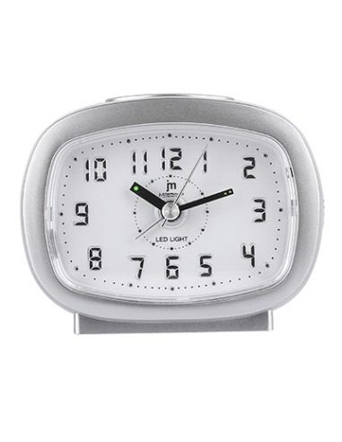 LOWELL JA7105S OROLOGIO DA TAVOLO AL QUARZO SVEGLIA SILVER