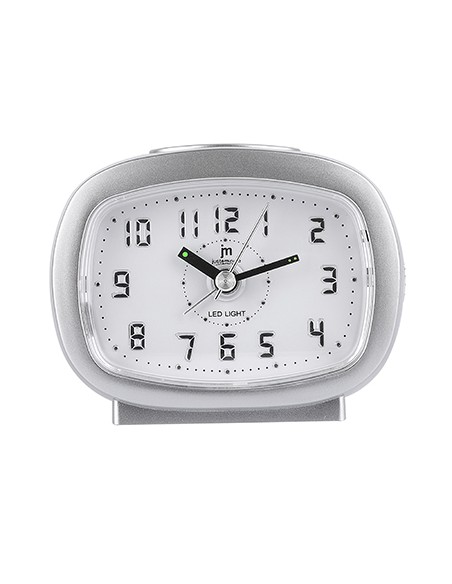 LOWELL JA7105S OROLOGIO DA TAVOLO AL QUARZO SVEGLIA SILVER