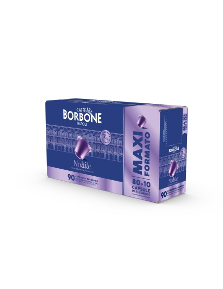 BORBONE COMP. NESPRESSO 90PZ NOBILE ALLUMINIO REBNOBILE80+10N