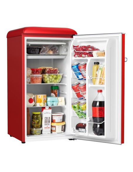 TECHLIFE TFFTR100R FRIGO M.P. E 95 LT RETRO' ROSSO H89,3L48,7 P59,2