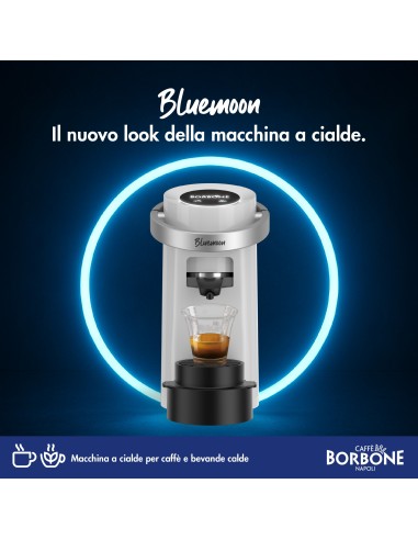 BORBONE MACCHINA CAFFE' BLUEMOON   BIANCA PORZIONATO CHIUSO