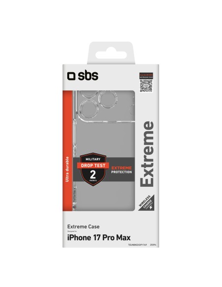 SBS TEUNBKEX2IP1769 IPHONE 17 PRO MAX COVER EXTREME X2 TRASPARENTE