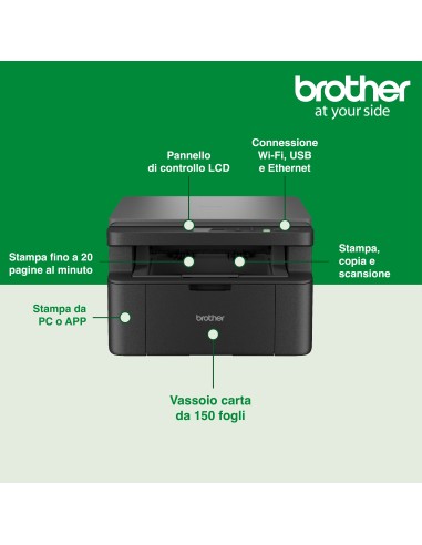 BROTHER DCP-L1640W STAMPANTE AIO   LASER MONO 3IN1 WI-FI