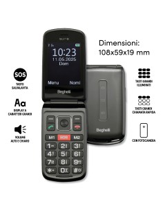 BEGHELLI PHONE SLV19N ECO SALVAVITA BLACK 9205N 2