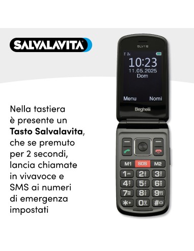 BEGHELLI PHONE SLV19N ECO SALVAVITA BLACK 9205N