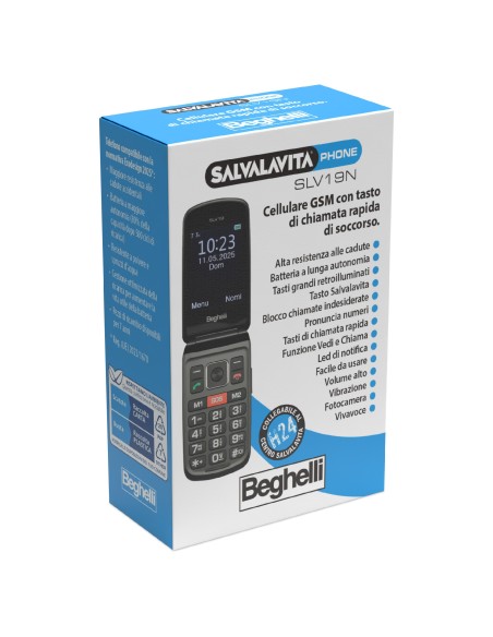 BEGHELLI PHONE SLV19N ECO SALVAVITA BLACK 9205N