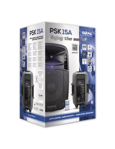 KARMA PSK 15A DIFFUSORE AMPLIFICATO 410WATT BT MIC/LINE-IN