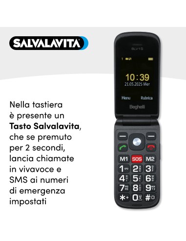BEGHELLI PHONE SLV15N ECO SALVAVITA BLACK 9137N