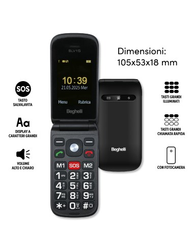 BEGHELLI PHONE SLV15N ECO SALVAVITA BLACK 9137N