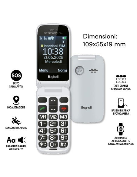 BEGHELLI KIT PHONE SLV30N-GPS PLUS SALVAVITA BLACK 9204N