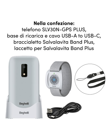 BEGHELLI KIT PHONE SLV30N-GPS PLUS SALVAVITA BLACK 9204N
