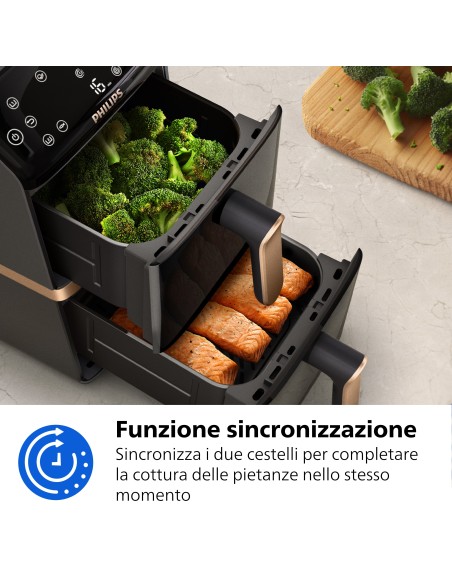 PHILIPS NA462/70 FRIGGITRICE AD    ARIA 10LT 6PR. DOPPIO CESTELLO