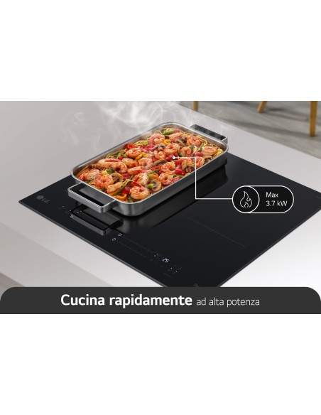 LG CCI7Z2438BA PIANO COTTURA INDUZIONE 60CM SLIM 56X48 4FLEX POWER SH.