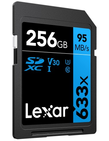 LEXAR SECURE DIGITAL 256GB 633X LETTURA 95MB/S - SCRITTURA 45MB/S V30