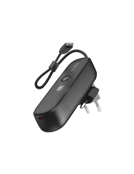 SBS TETRBB5000PD20 POWERBANK 5000MAH PD20 CAVO USB-C INTEGRATO NERO