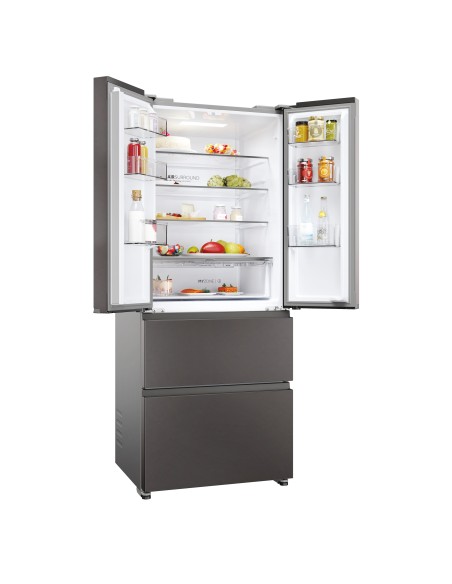HAIER HFR3718DNMD FRIGO D FRENCH   DOOR NF 402LT DARK INOX H177,5 L70