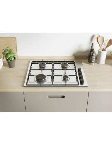 CANDY CHW6LBX PIANO COTTURA 60CM   4F. INOX COMANDI LATERALI