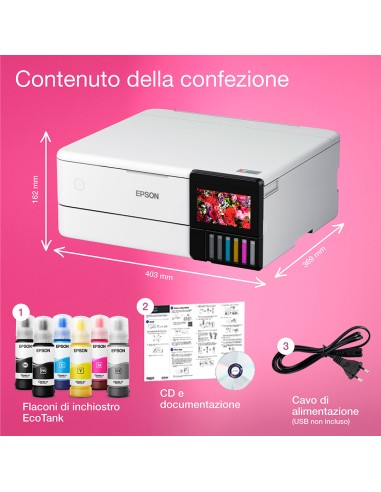 EPSON ET-8550 STAMPANTE ECOTANK    PHOTO A3+ WIFI INK CLARIA