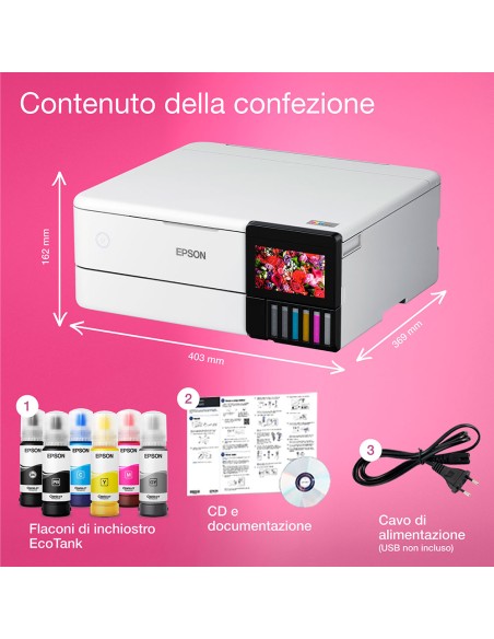 EPSON ET-8550 STAMPANTE ECOTANK    PHOTO A3+ WIFI INK CLARIA