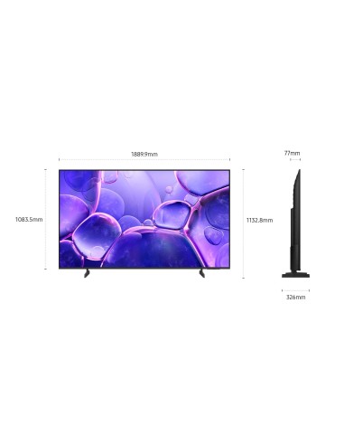 SAMSUNG UE85U8000FUXZT TVC 85" 4K  SMART ONE REMOTE TVSAT