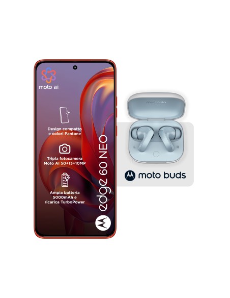 TIM MOTOROLA EDGE 60NEO 8+256GB POINCIANA + MOTO BUDS (PACK)