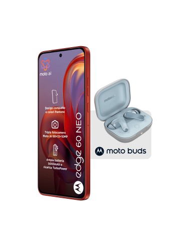TIM MOTOROLA EDGE 60NEO 8+256GB POINCIANA + MOTO BUDS (PACK)