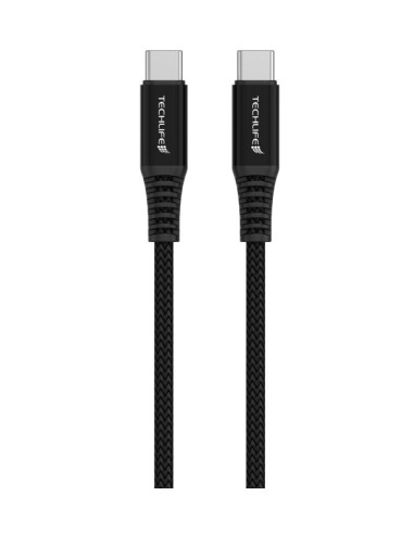 TECHLIFE TLMT0029 USB-C/USB-C CAVO 60W 1,5M NERO