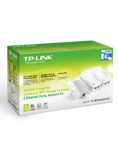 TPLINK TL-WPA4220TKIT AV600 2-PORT POWERLINE WIFI E LAN (KIT DA 3)
