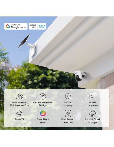 TPLINK TAPO TC90KIT IP CAM WIFI 2K MOTORIZZATA P.SOLARE BATTERIA IP65