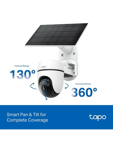 TPLINK TAPO TC90KIT IP CAM WIFI 2K MOTORIZZATA P.SOLARE BATTERIA IP65