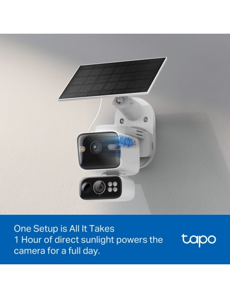 TPLINK TAPO TC93DKIT IP CAM WIFI 2K MOTORIZ. P.SOLARE BATT.IP65 D.OBB.