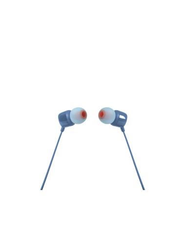 JBL T110BLU AURICOLARE IN-EAR MICROFONO FLAT BLU