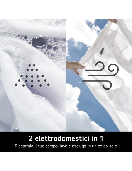 LG W4NX1095NWB LAVASC. 9/5KG 1400G  A/E WIFI VAPORE