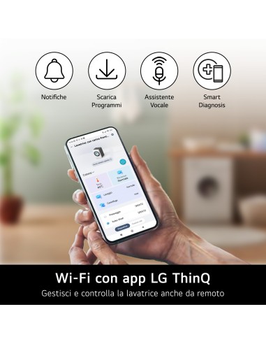 LG W4NX1095NWB LAVASC. 9/5KG 1400G  A/E WIFI VAPORE