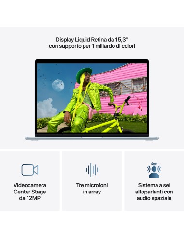 APPLE MDVU4T/A MACBOOK AIR 15" M5  10CPU 10GPU 24GB 1TB SKY BLUE