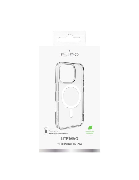 PURO PUIPC16P61LITEMAGTR IPHONE 16 PRO COVER RIGIDA MAGSAFE TRASPARENT