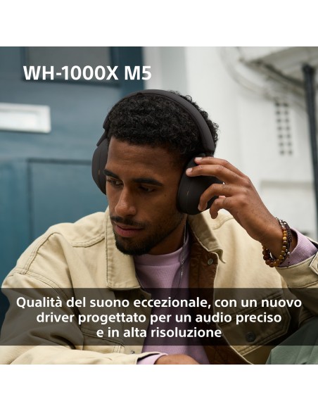 SONY WH-1000XM5B CUFFIA BT NERO CANC.RUMORE DR.30MM AUT.30 ORE