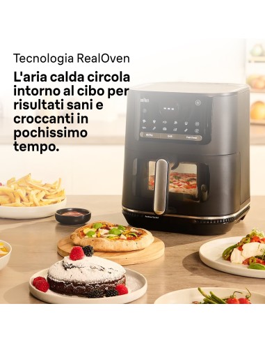 BRAUN HF5075 FRIGGITRICE AD ARIA   2000W 6LT 1,6KG DOPPIA RESISTENZA