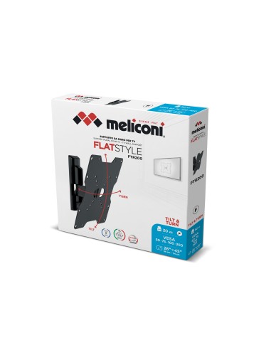 MELICONI FLATSTYLE FTR200 26"/45" 30KG TILT V50/75/100/200 STAFFA TV