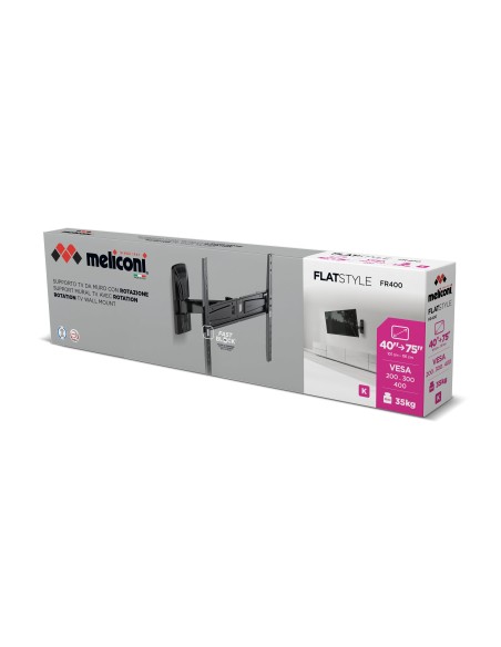 MELICONI FLATSTYLE FR400 40"/75" 35KG UN BRACCIO V2/3/4 STAFFA TV