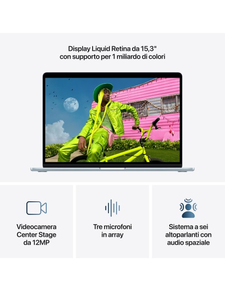 APPLE MDVQ4T/A MACBOOK AIR 15" M5  10CPU 10GPU 16GB 512GB SKY BLUE