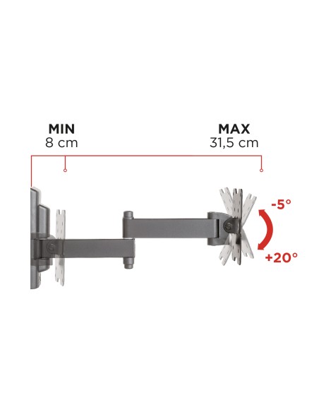 MELICONI FLATSTYLE FDR100 14"/32" 25KG DOPPIO BRACCIO V5/7/1 STAFFA TV