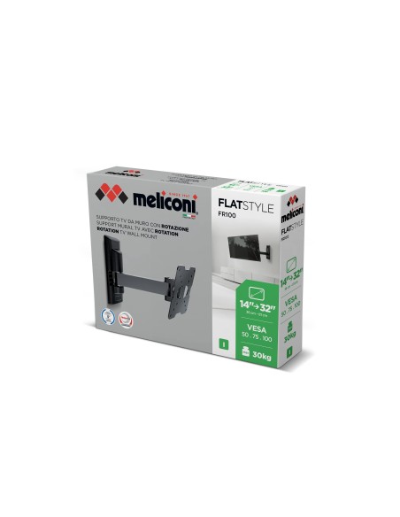 MELICONI FLATSTYLE FR100 14"/25" 30KG UN BRACCIO V50/75/100 STAFFA TV