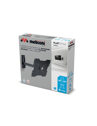 MELICONI FLATSTYLE FR200 26"/45" 30KG UN BRACCIO V5-200 STAFFA TV