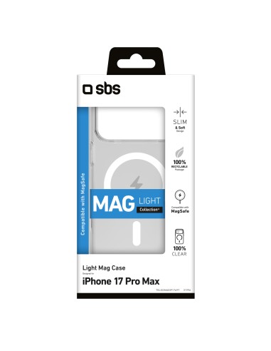 SBS TELIG2MAGIP1769T IPHONE 17 PRO MAX COVER LIGHT MAG TRASPARENTE
